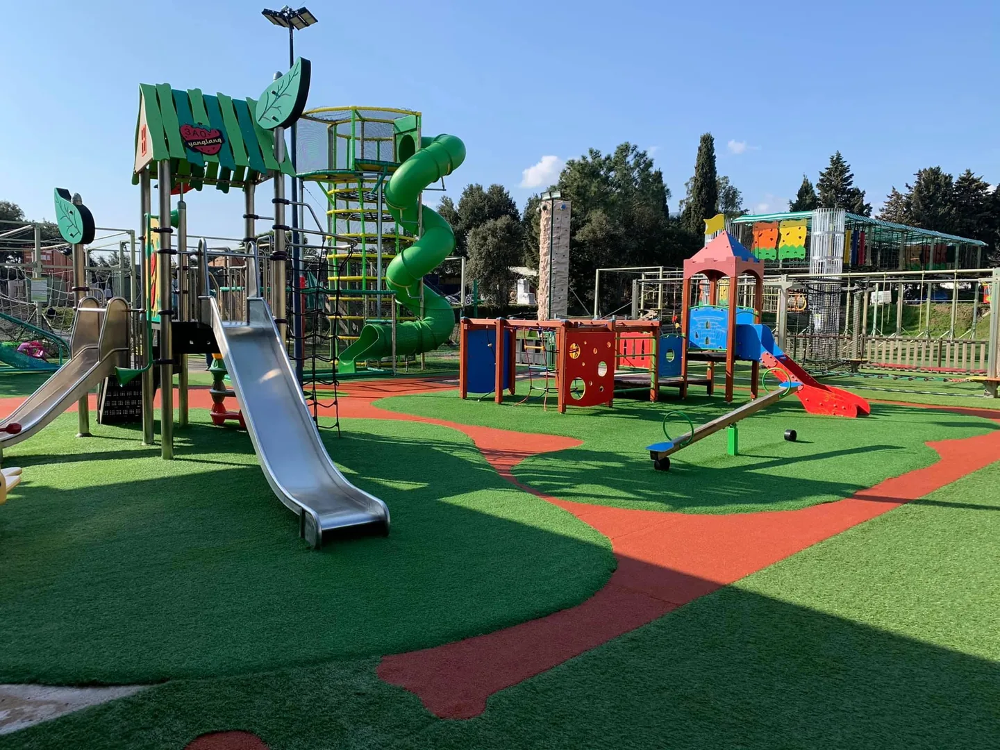 Playground turf application